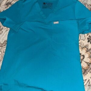 Figs Blue Short Sleeve Tee